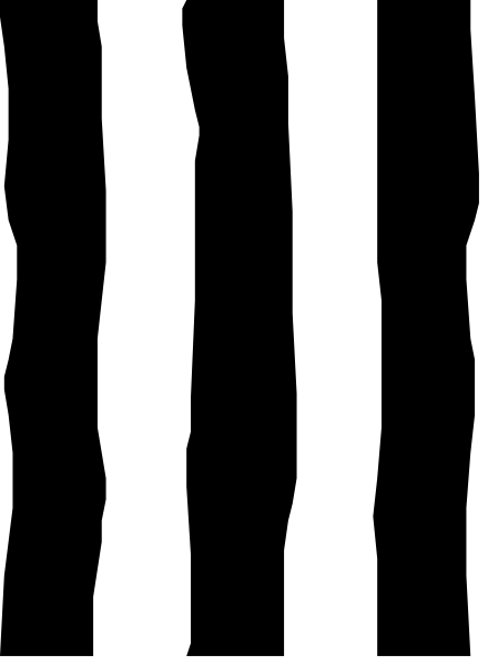 The image shows a black and white striped pattern with no discernible content within it; there is nothing to identify as an object, person, animal, action, or specific setting due to its abstract nature.