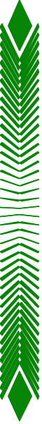 The image shows a gray background with two vertical black lines that have green patterns on them.