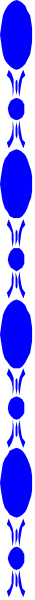 The image shows a gray background with blue dots arranged along an irregular line that curves upwards to form two loops at each end of what appears to be a stylized representation of a bird in flight, set against a darker grey backdrop.