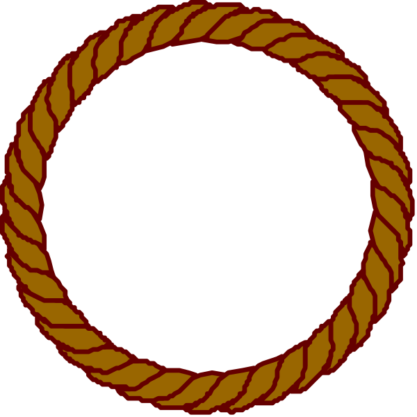 The image shows a rope with two loops on either side of it forming an "O" shape against a black background.