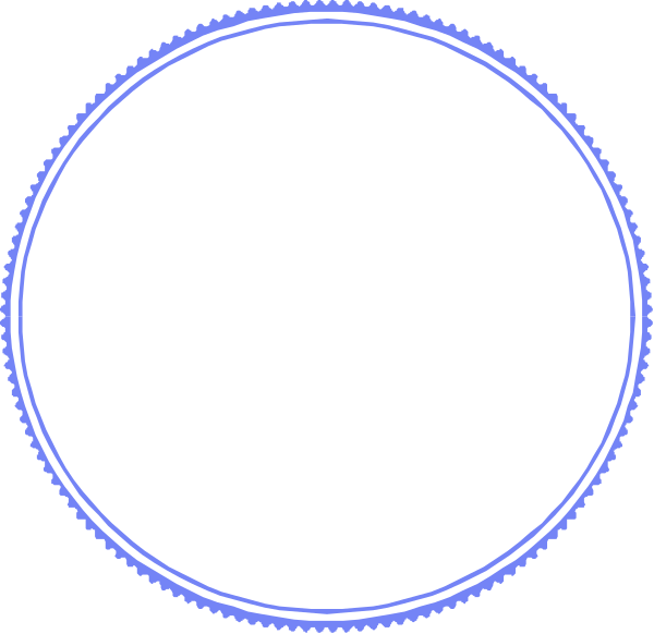 The image shows two concentric circles with a black background on either side of an empty circle at their center.