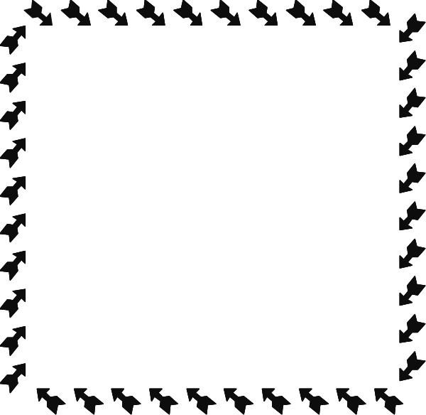 The black square with white arrows pointing to it from all directions.