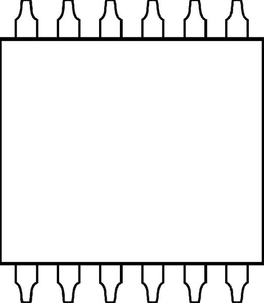 The image shows a simple black and white pattern with no discernible content to provide details about what is shown within it.