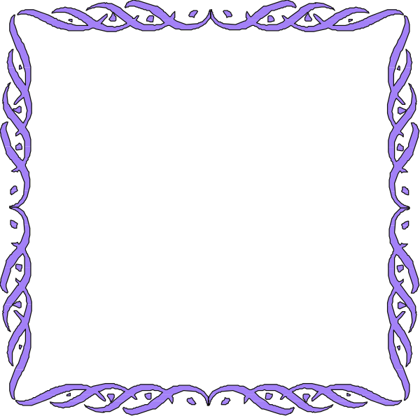 The image shows a square frame with an intricate purple border featuring swirling patterns around it on what appears to be black background; there is no content within this empty space.