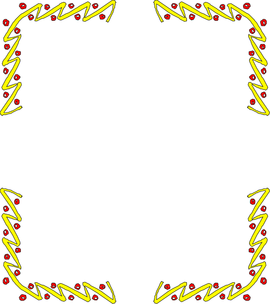 The image shows a black background with yellow lines forming an abstract design that resembles a stylized tree branch pattern on top of it; there is no text present in this clip-art piece.