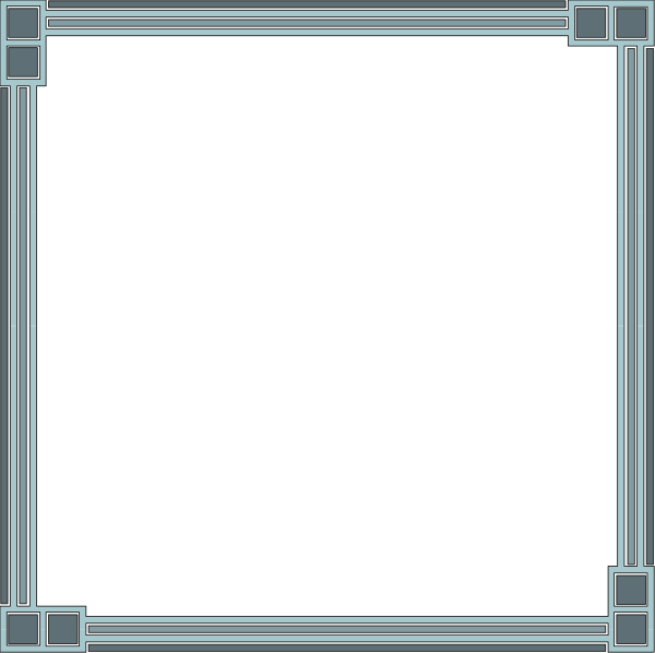 The image shows a simple blue border framing an empty black space within it.