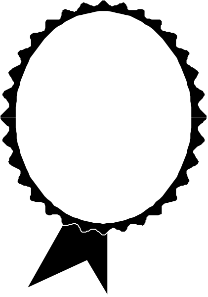 The image shows a black silhouette of an oval shape with two lines extending from it on either side to form what appears to be gears or wheels around its circumference.