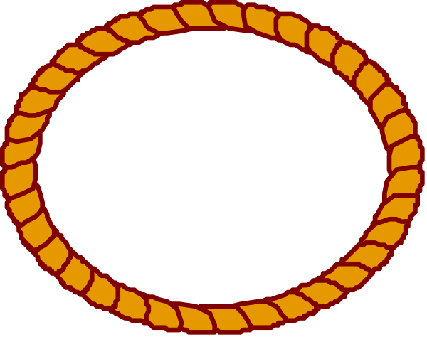 The image shows a rope with two loops on it against an orange background.