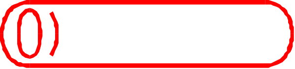 The image shows a red button with two white dots on it against a gray background.