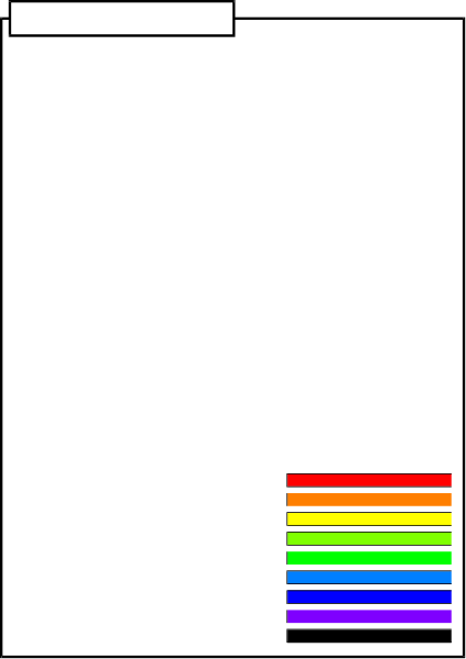 The image shows a black and white photo of an object with colorful stripes on it placed against a gray background.