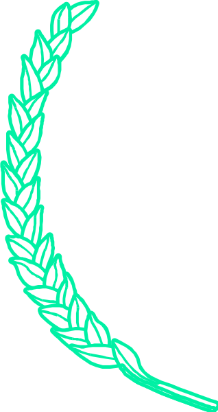 The image shows a black background with white text on top left corner that reads "GRAND" followed by an emblem resembling laurel leaves in green color at bottom right corner of the frame, and there is no other object present within this small clip-art image.