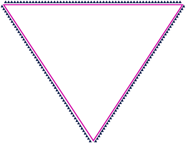 The image shows a simple geometric shape resembling an equilateral triangle with three sides of equal length against a dark background.