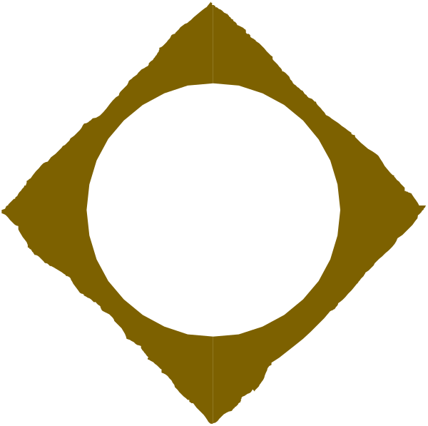 The image shows a logo with an abstract design featuring geometric shapes including circles and triangles on what appears to be a black background.