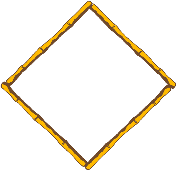 The image shows a simple graphic of an irregularly shaped diamond with two lines connecting it to another similar shape at its top right corner; there is no text present in this clip-art illustration.