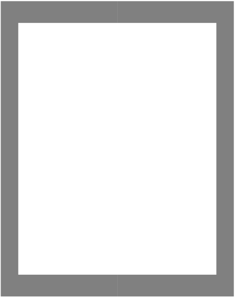 The image shows a black square with white lines inside it against a gray background.