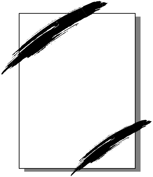 The image shows a piece of paper with black lines on it inside an open book that is lying flat against what appears to be a gray background.
