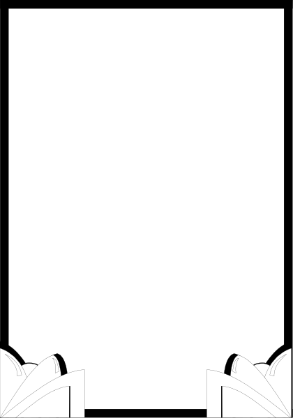 The image shows a black silhouette of an object with multiple parts against a white background.