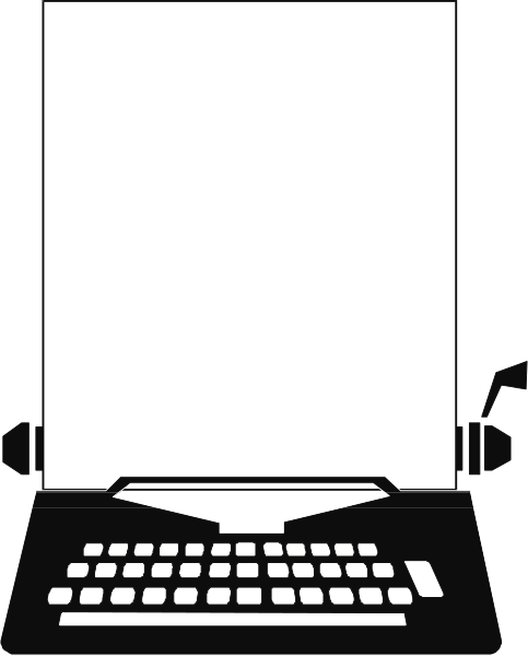 The black and white illustration shows a laptop computer with an attached keyboard on its right side against a plain background.