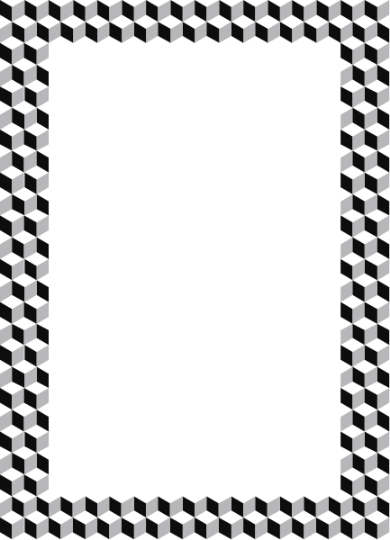 The image shows a black square with white checkered pattern inside it on what appears to be an electronic device screen displaying this design.