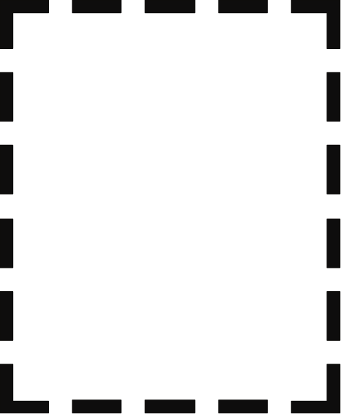 The image shows a black square with white pixelation on it against an indistinct background that appears to be grayish-brown in color.