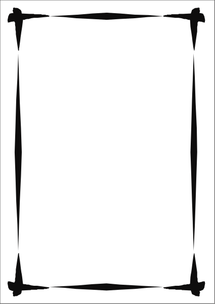 The image shows a black rectangle with white lines on either side of it against a gray background.
