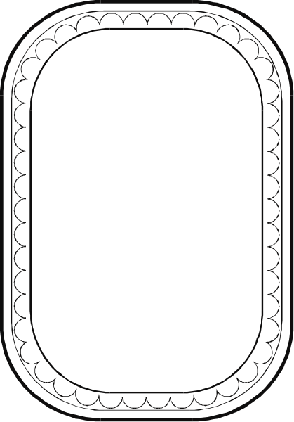 The blackboard has a white border around it with decorative elements at each corner.