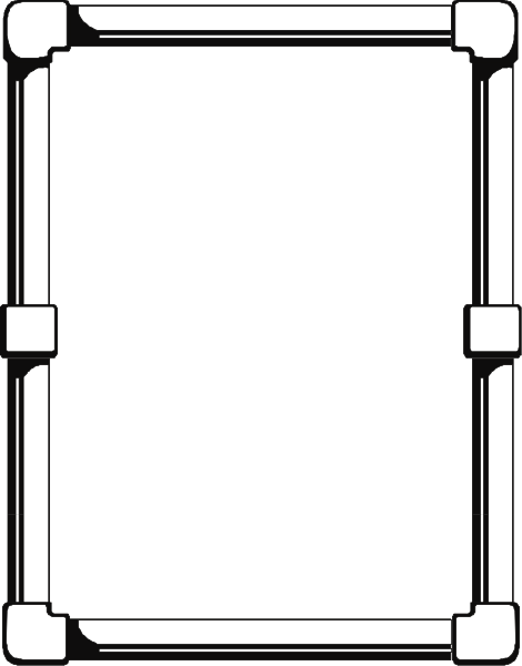 The blackboard with white chalk writing on it.