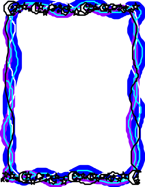 The image shows a black frame with blue lines inside it against a gray background.