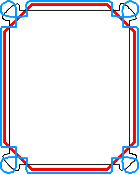 The image shows a stylized representation of an open book with red lines indicating its pages against a dark background.