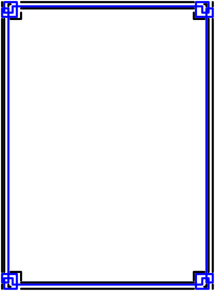 The image shows a simple black rectangle with rounded corners on top of a gray background.