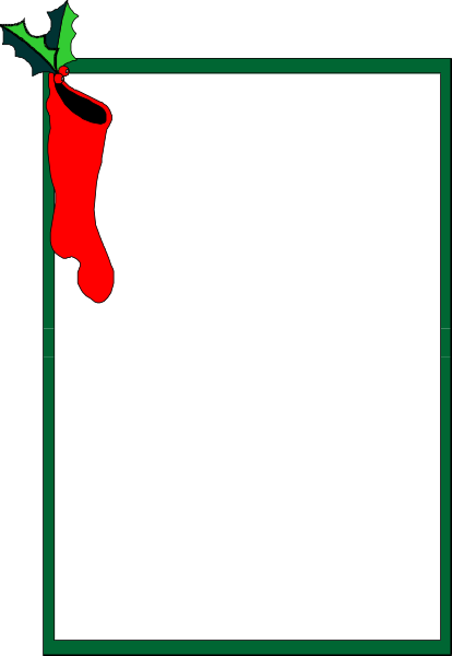 The image shows a Christmas stocking hanging on an empty wall with no other visible items around it.