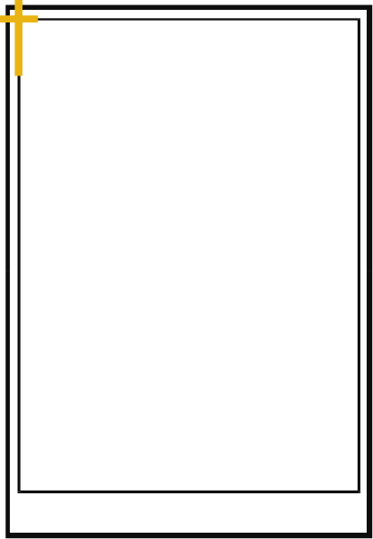 The image shows a simple black door with an open cross on it against a plain background.