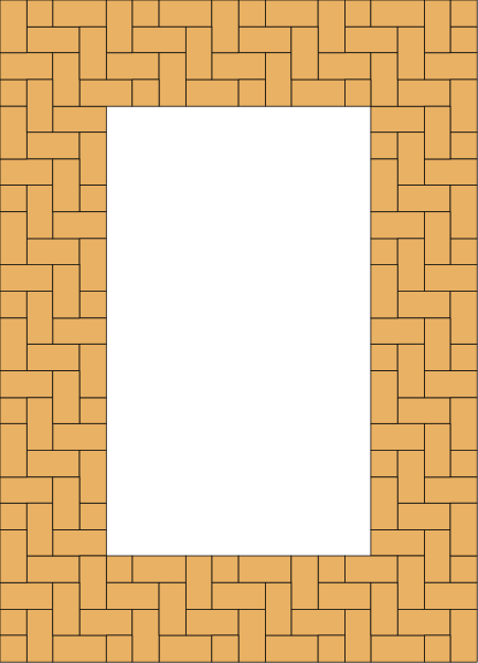 The image shows a brick wall with an open door frame on it.