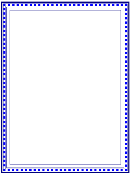 The image shows a simple blue border with white dots around an empty space that resembles a digital screen displaying nothing but blackness inside it.