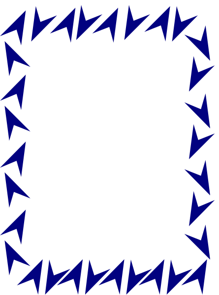 The image shows a black square with blue lines forming an abstract pattern that resembles stylized waves or feathers on its sides; there is no text present in this clip-art illustration.