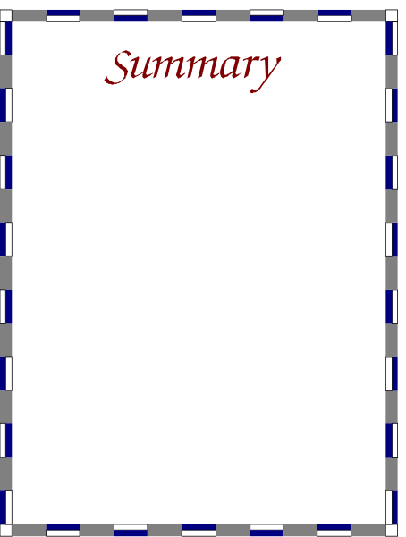 The image shows a simple blackboard with white text that reads "SUMMARY" at its center on top of what appears to be an orange background within a darker border frame.