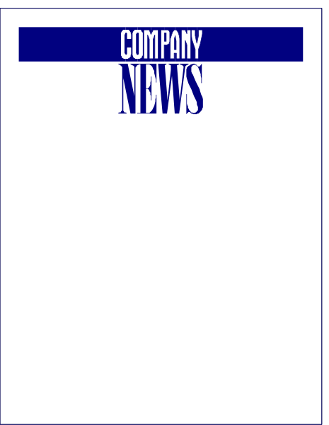 The image shows a black background with white text that reads "COMPANY NEWS" at top right corner of an otherwise blank space.