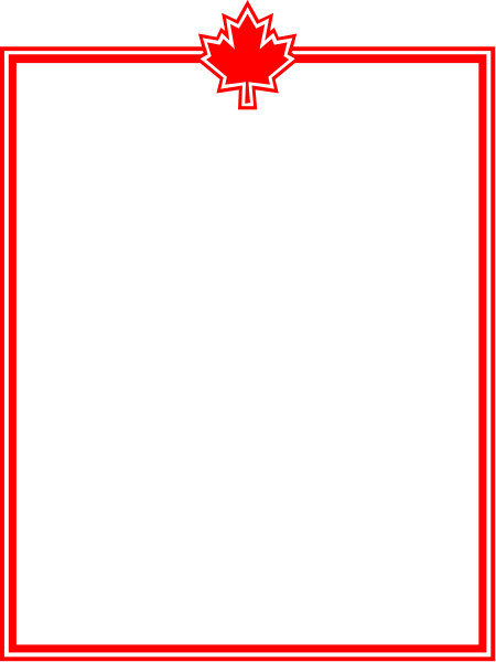 The image shows a red square with an outline of Canada inside it on top left corner.
