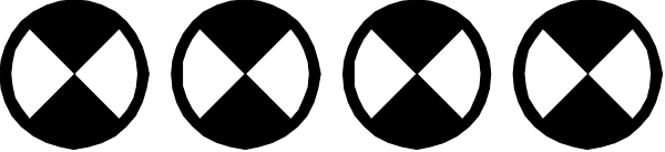 The image shows a gray background with black dots arranged along an irregular line that curves upwards to form what appears to be stylized waves or patterns on either side of it.