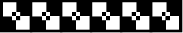 The image shows a checkered pattern with alternating squares of light gray and darker grey creating an optical illusion effect on what appears to be a wallpaper background in shades of brown-grey tones, giving it a textured appearance similar to that found on some types of fabric or paper.