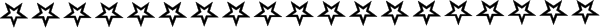 The image shows a black line with white stars on either end of it against a gray background.
