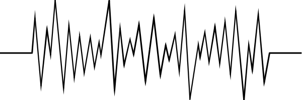 The image shows a black silhouette of an object against a gray background; it is difficult to discern what exactly the object might be due to its simplicity in design.