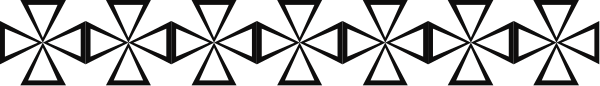 The image shows a gray background with black geometric shapes resembling stylized teeth forming an abstract pattern along its bottom edge.