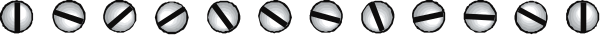The image shows a gray background with multiple white circles of varying sizes arranged vertically along its center line.