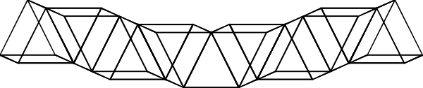 The image shows a gray background with two black lines forming an abstract shape that could be interpreted as either a stylized letter 'v' or perhaps some other form of geometric pattern; there is no text present in this clip-art image, and it does not depict any objects, people, animals, actions, or setting.