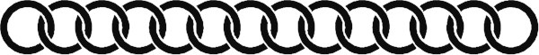 The image shows a chain of black circles connected together against a gray background.