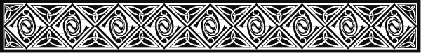 The image shows a black and white pattern with intricate designs that resemble stylized leaves or flowers on what appears to be fabric or paper material.