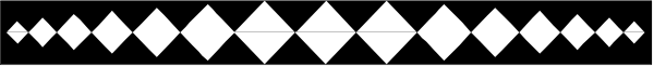 The image shows a simple black and white pattern with geometric shapes resembling an abstract design on what appears to be a gray background.