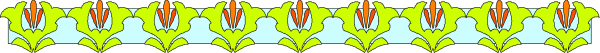 The image shows a row of green plants with yellow flowers on top against a gray background.