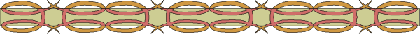 The image shows a long line of donuts with different toppings on them against a gray background.